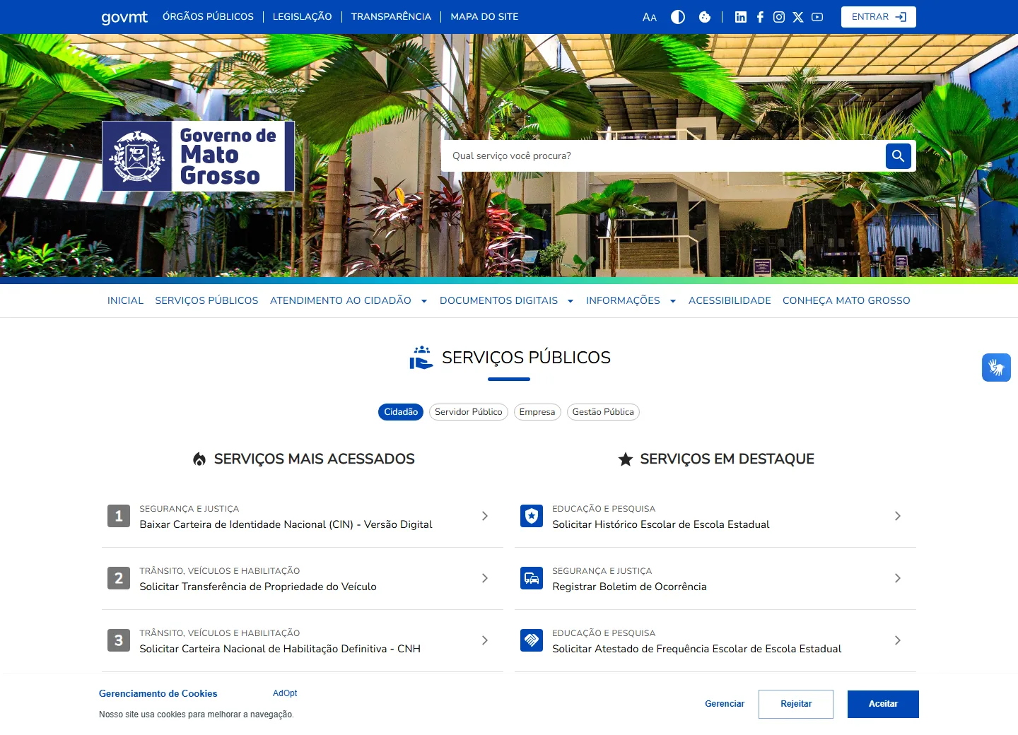 Portal de Serviços MT
